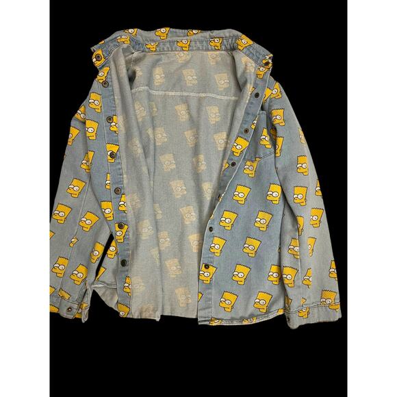 Vintage 90s Bart Simpson Denim Jacket All Over Print  Collectible Woman’s Jacket - Picture 11 of 16